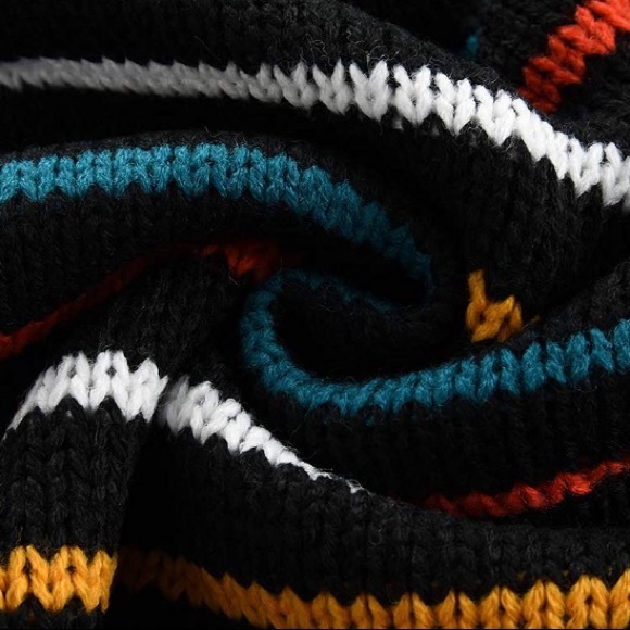 - ❤️ BLACK SASSY Fab Fall Striped Sweater Black *NEW - Picture 8 of 8